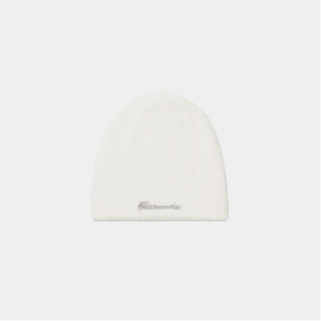 Шапка thisisneverthat Shaggy No Cuff Beanie Off White