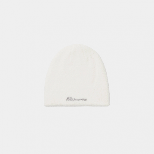 Шапка thisisneverthat Shaggy No Cuff Beanie Off White