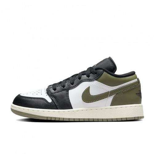 Air Jordan 1 Low Black Toe Medium Olive