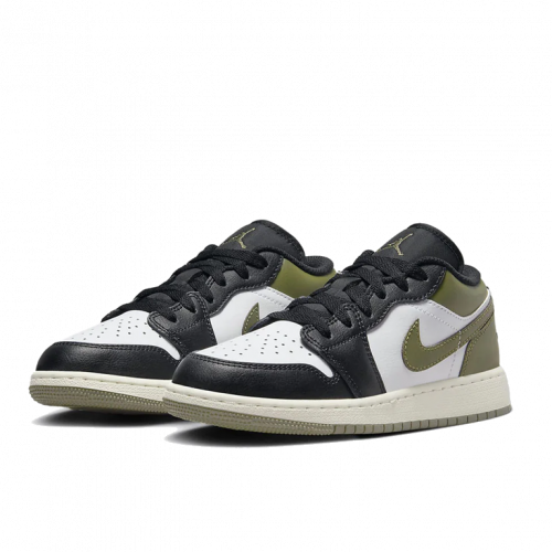 Air Jordan 1 Low Black Toe Medium Olive