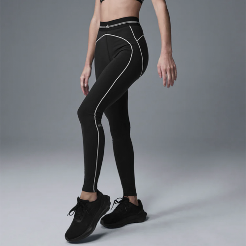 Легинсы Alo Yoga Airbrush High-Waist Heart Throb Legging Black/White