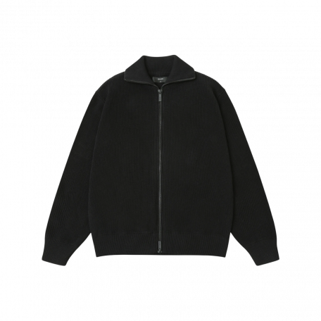 Chinism Cardigan Compact Cotton Knitwear Black