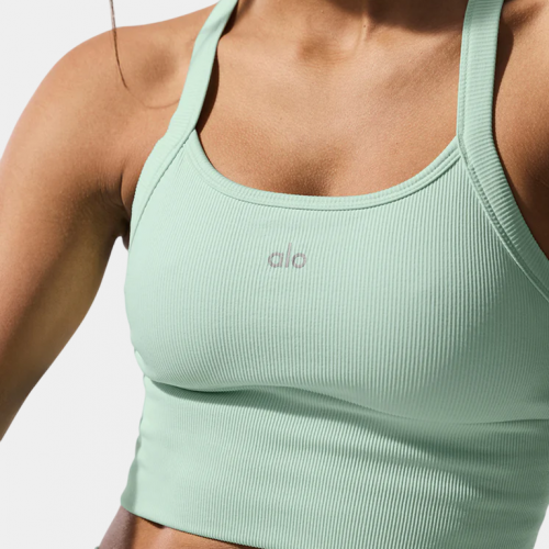 Бра Alo Yoga Seamless Ribbed Favorite Bra Tank Spearmint