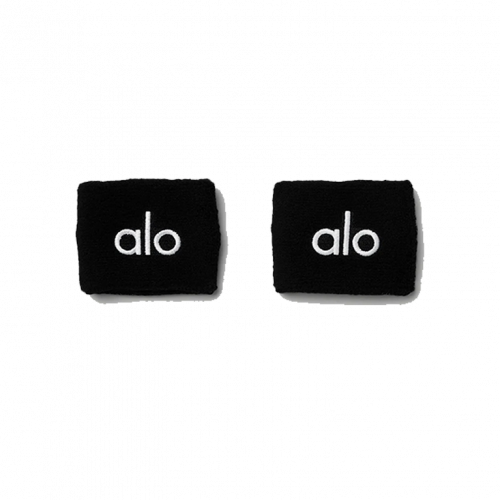 Alo Yoga Glow Wristband (2-Pack) Black