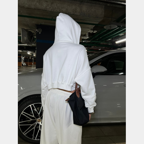 Зип-худи Sabe Logo Cropped Zip-Up Hoodie Milk