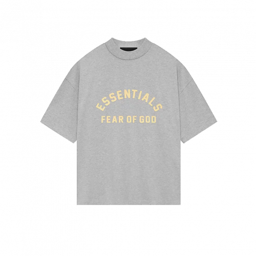 Fear Of God Essentials Heavy Jersey Crewneck T-Shirt Light Heather Grey