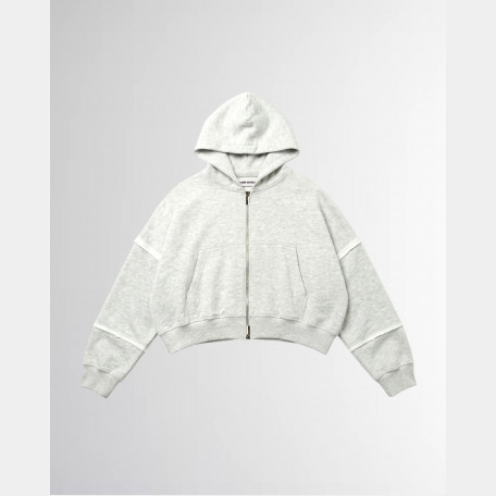 Зип-худи Sabe Logo Cropped Zip-Up Hoodie Grey