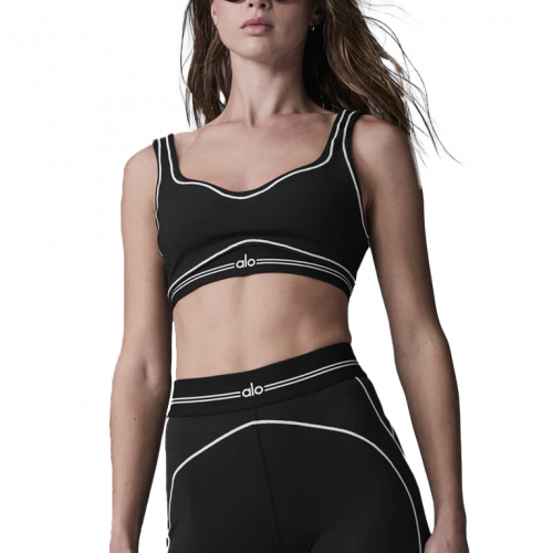 Бра Alo Yoga Airbrush Heart Throb Bra Black White