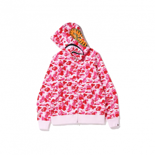 BAPE Big ABC Camo Shark Full Zip Hoodie Pink