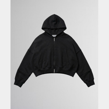 Зип-худи Sabe Logo Cropped Zip-Up Hoodie Black