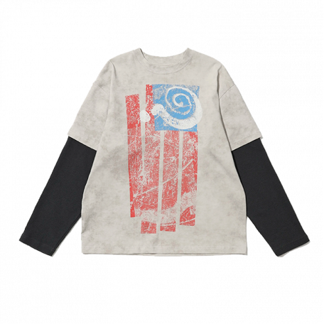 Лонгслив Vulcan Store Retro Striped Star Longsleeve Light Gray
