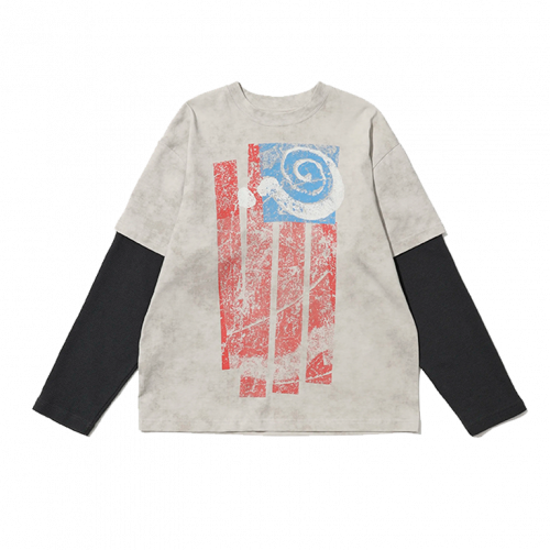 Лонгслив Vulcan Store Retro Striped Star Longsleeve Light Gray