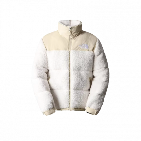 The North Face High Pile 600 Fill Recycled Waterfowl Down Nuptse Jacket Gardenia White-Gravel
